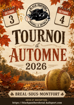 Softball - Tournoi d'automne 2026